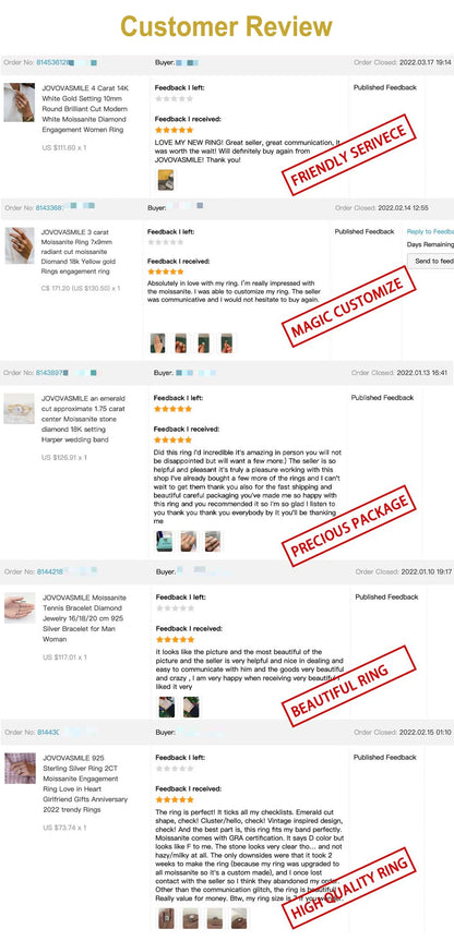 JOVOVASMILE-Juego de anillos de moissanita para mujer, sortija de oro de 14 quilates con corte ovalado de hielo picado, joyería con GRA, 2,5 quilates, 10x6,5mm