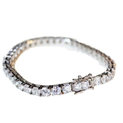 Cadena de tenis de platino sólido.