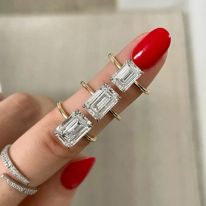 Anillo solitario de compromiso 1CT, 5CT, corte de cushion ovalado, VVS1,