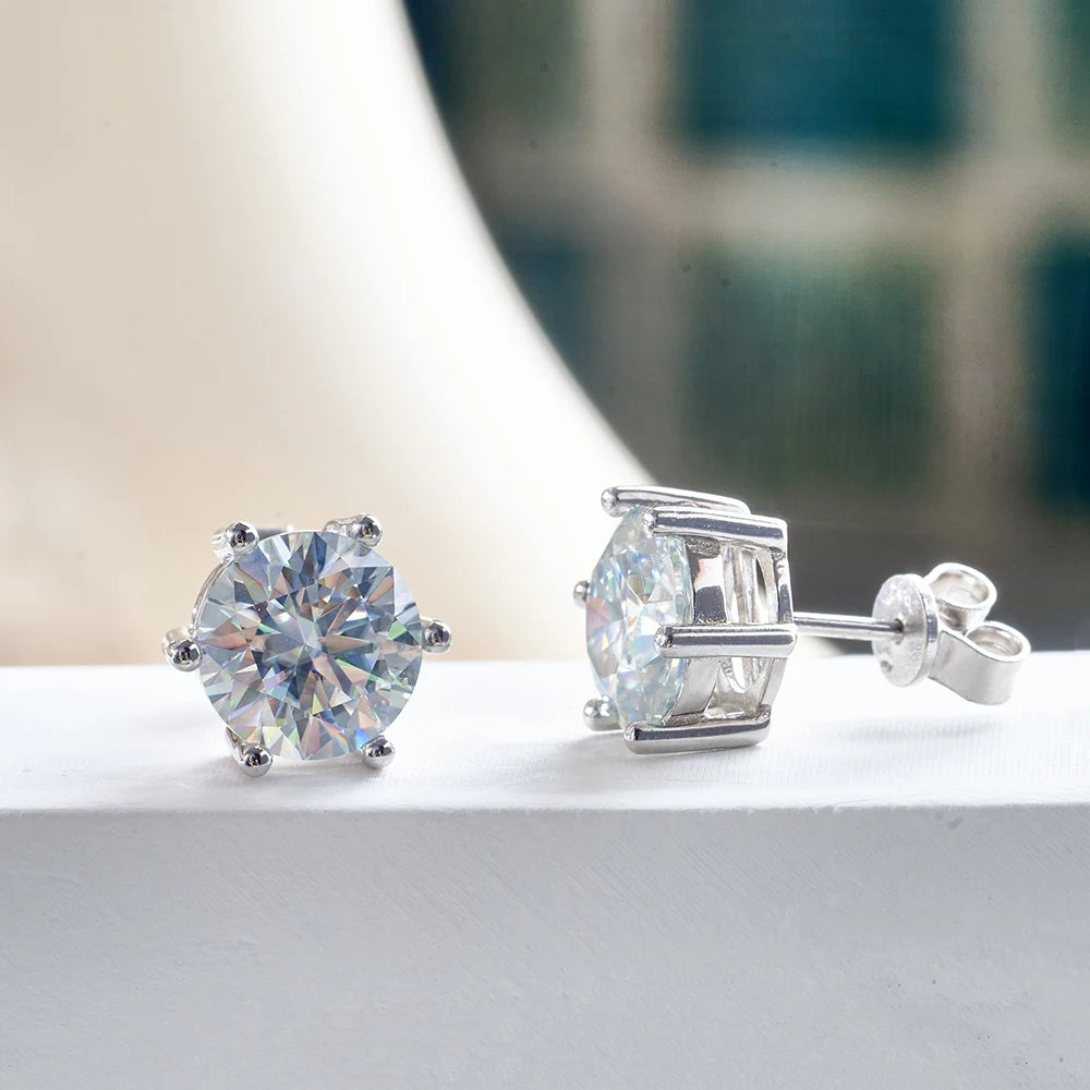 Pendientes de moissanita de 1ct-6ct, 21 colores