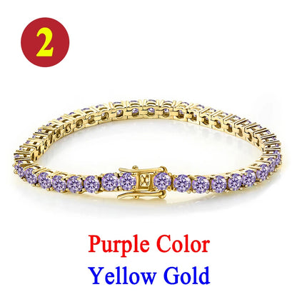 Pulsera tenis, moissanita vvs 3mm