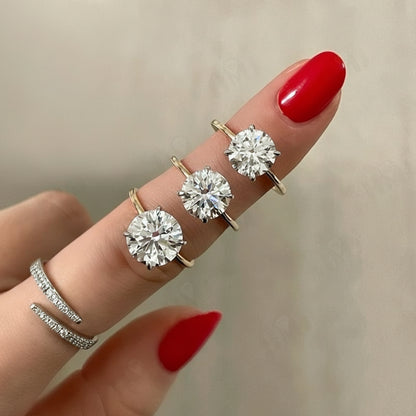 Anillo solitario de compromiso 1CT, 5CT, corte de cushion ovalado, VVS1,