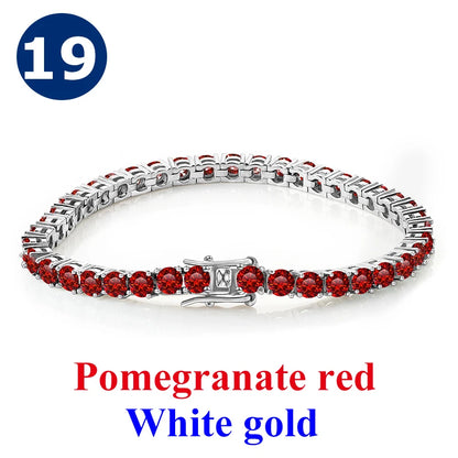 Cadena de tenis de moissanita Unisex Azul