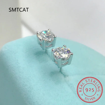 Pendientes de moissanita para mujer, 2 quilates