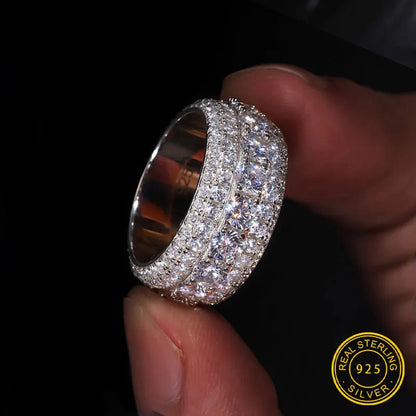 Anillos Ice Out de moissanita