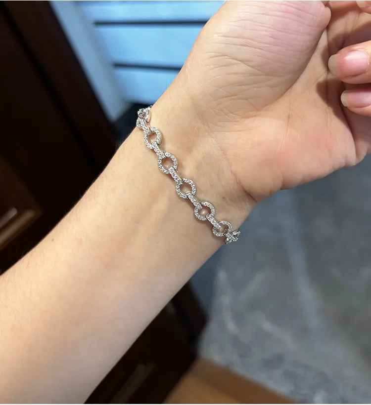 Pulseras de moissanita Unisex