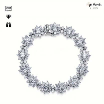 Pulsera de moissanita Metis D Color VVS1,  brazalete de girasol