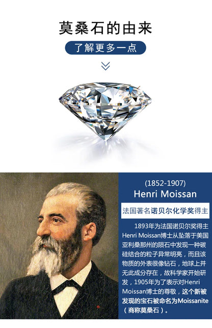 Cadena de clavícula de moissanita y paltino