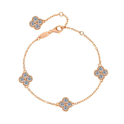 Pulsera ajustable de moissanita negra