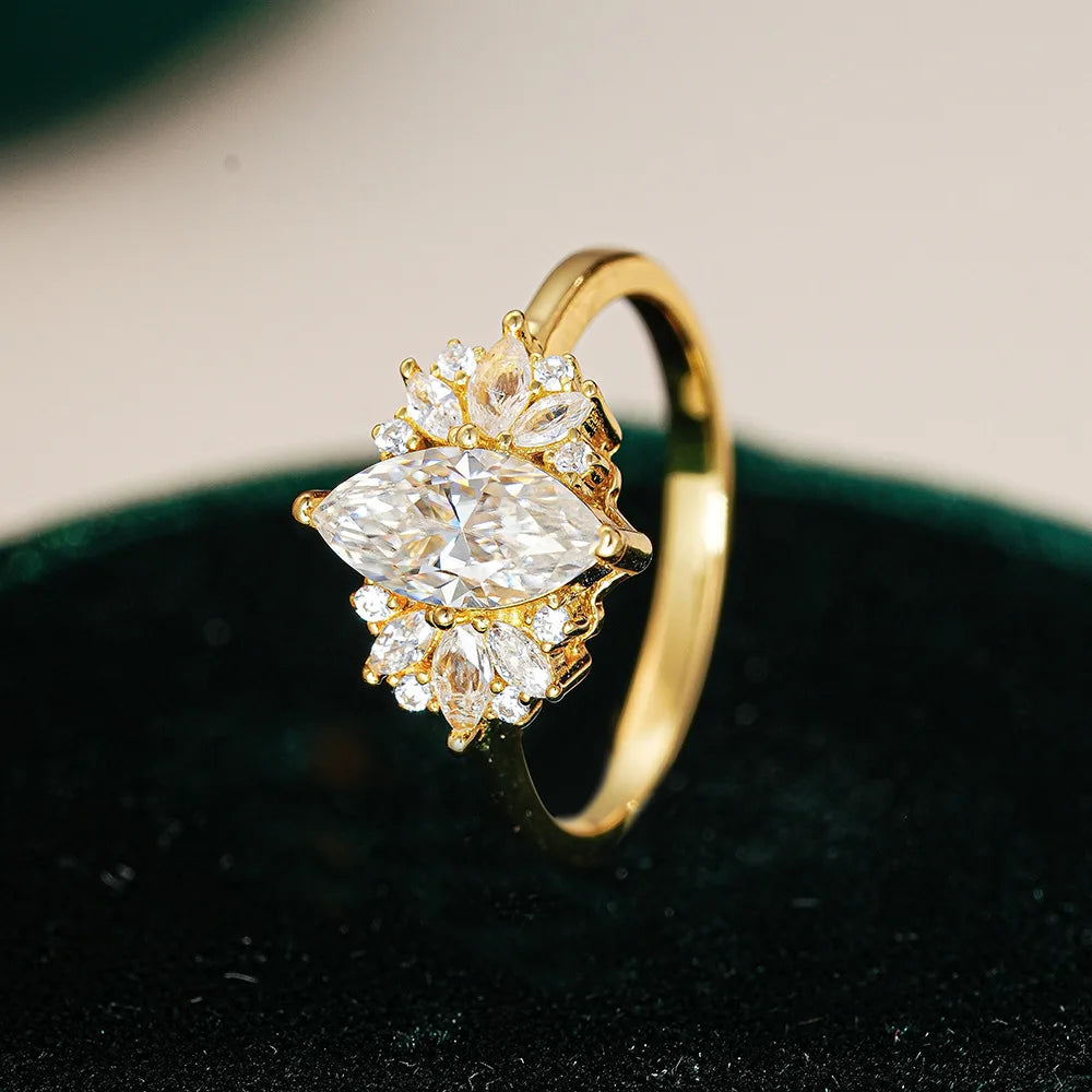 Anillo de moissanita de 1 quilate