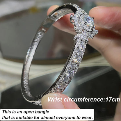 Pulsera para mujer de moissanita y circonita