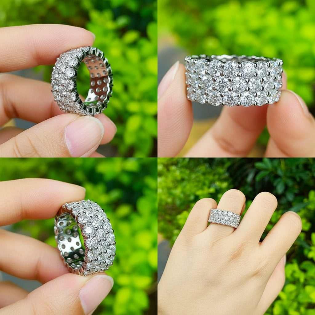 Anillo Micro Pave de moissanita