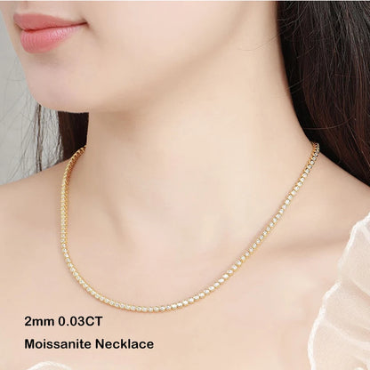 Cadena burbuja de moissanita 0.1ct de 3mm