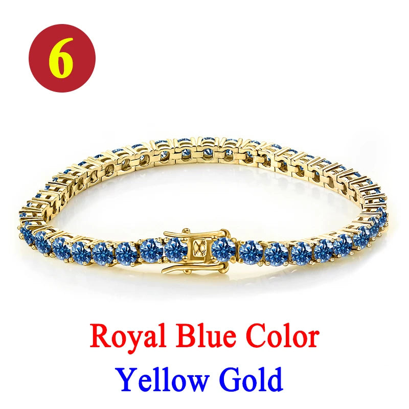 Pulsera tenis, moissanita vvs 3mm