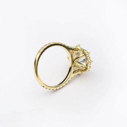 Anillos de boda de moissanita JOVOVASMILE 3,55 quilates 10x7,5mm corte Esmeralda certificado joyería de oro sólido de 14k para mujer