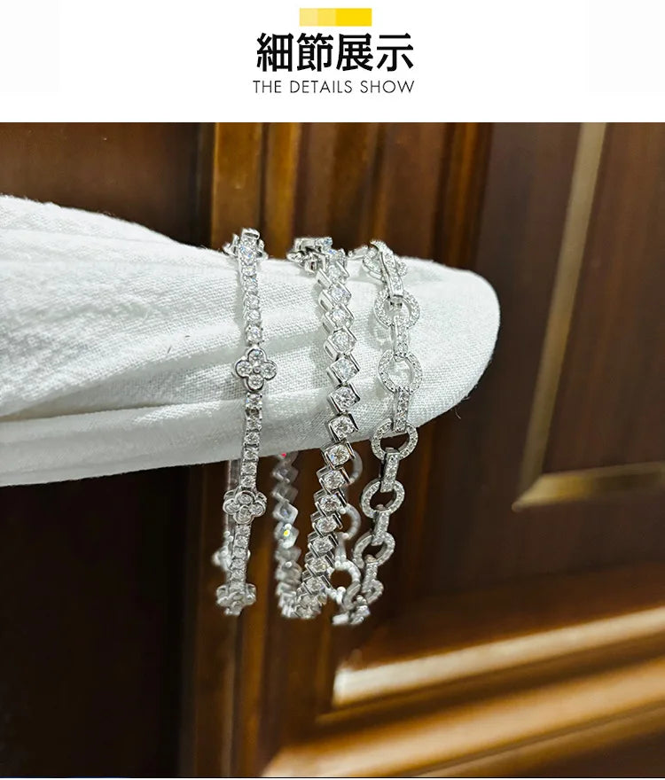 Pulseras de moissanita Unisex
