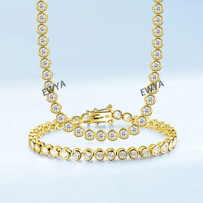 Collar burbuja de moissanita de 2/3 mm