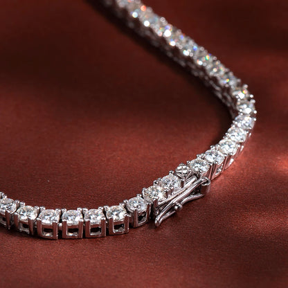 BXINY-collares de tenis de moissanita con gradiente de lujo para mujer, plata S925, diamante certificado GRA, regalos nupciales románticos, joyería