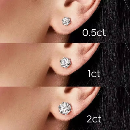 Pendientes de moissanita de 1ct-6ct, 21 colores