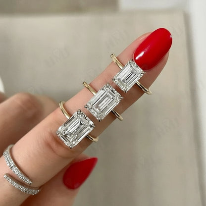 Anillo solitario de compromiso 1CT, 5CT, corte de cushion ovalado, VVS1,