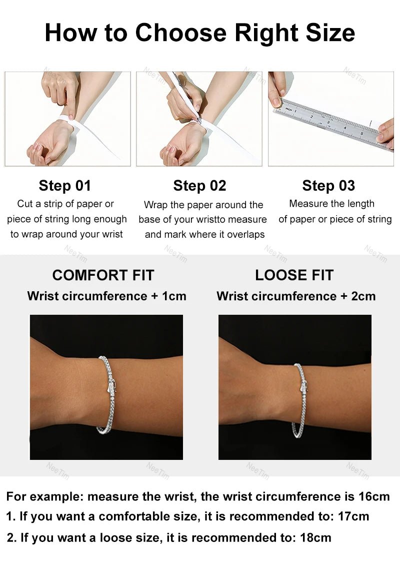 Pulsera tennis de moissanita gris
