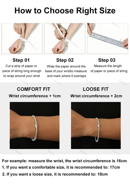 Pulsera tennis de moissanita gris