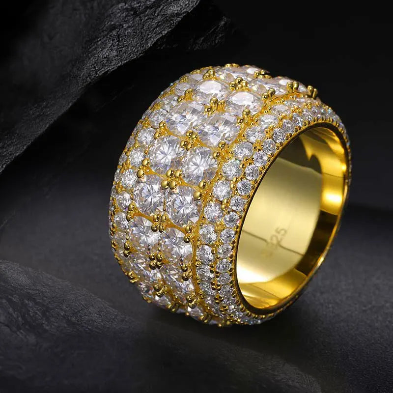 Anillos Hip-Hop Ice Out de moissanita