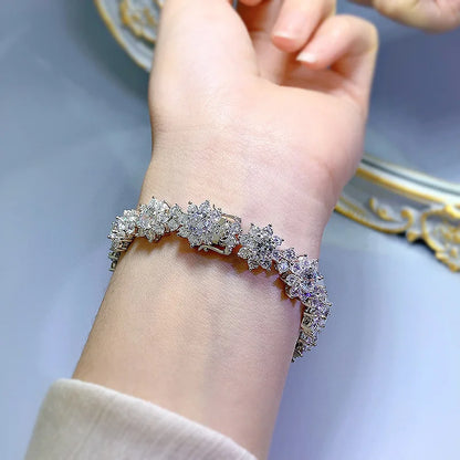 Pulsera de moissanita Metis D Color VVS1,  brazalete de girasol