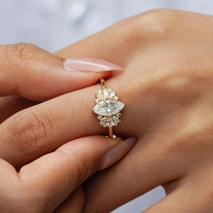 Anillo de moissanita de 1 quilate