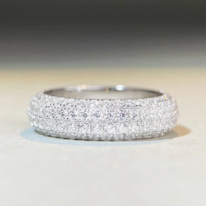 Anillo Ice Out de moissanita