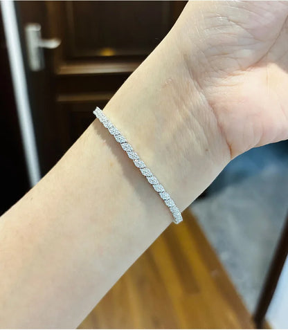 Pulsera de Platino PT950 con moissanita, para mujer