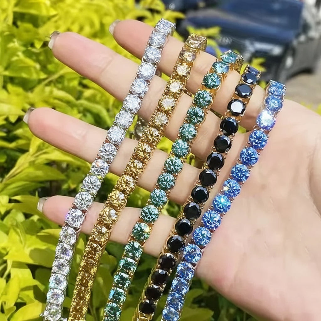 Pulsera tenis, moissanita vvs 3mm