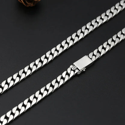 Cadena cubana de plata 925