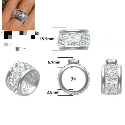 Anillo de plata de ley con moissanita blanca D VVS