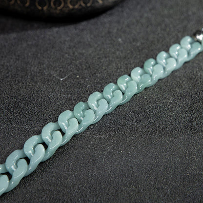 Cadena cubana de jade natural