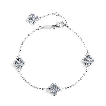 Pulsera ajustable de moissanita negra
