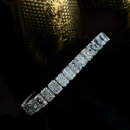 Pulsera de moissanita 3×5 mm corte brillante