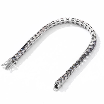 Pulsera tennis de moissanita gris