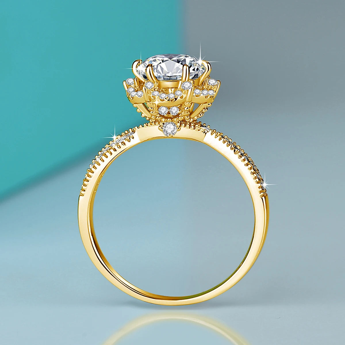 Anillo de moissanita