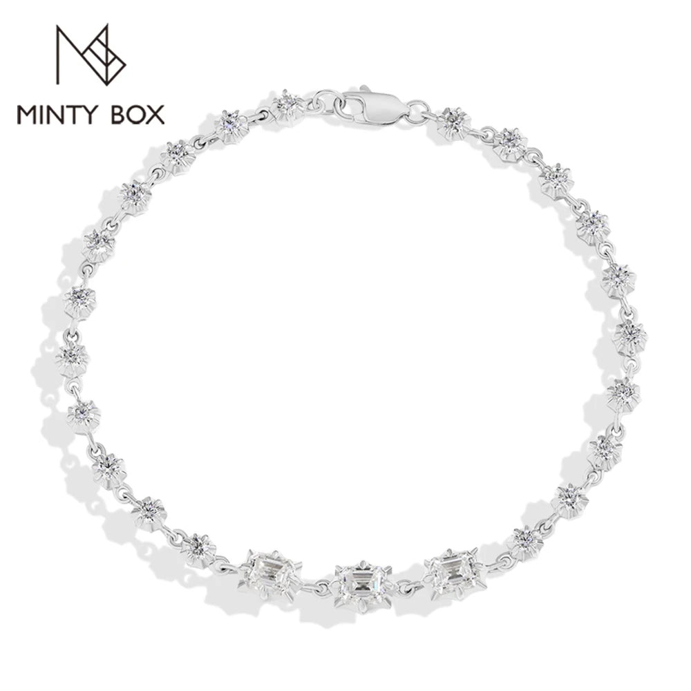 Pulsera de moissanita corte octagonal