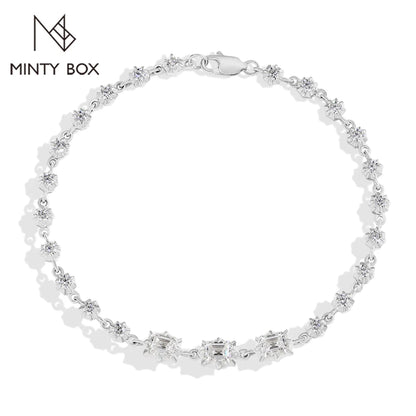 Pulsera de moissanita corte octagonal