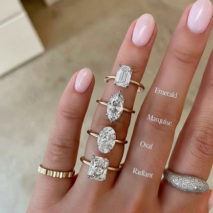 Anillo solitario de compromiso 1CT, 5CT, corte de cushion ovalado, VVS1,