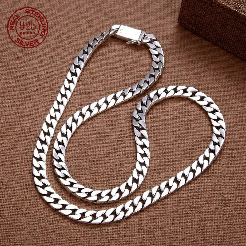 Cadena cubana de plata 925