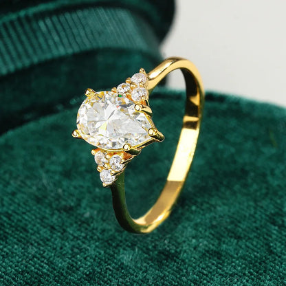 Anillo de Compromiso, Corte pera 1ct