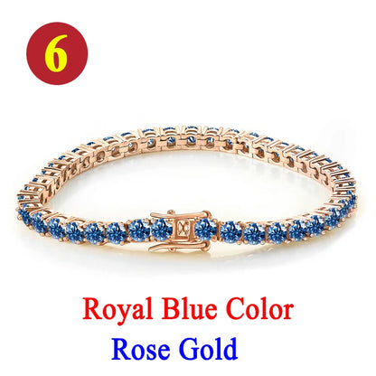 Pulsera tenis, moissanita vvs 3mm