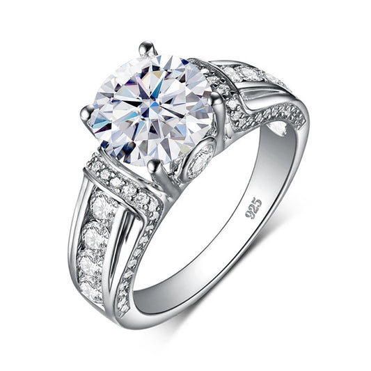 Anillo de compromiso moissanita de 2 quilates