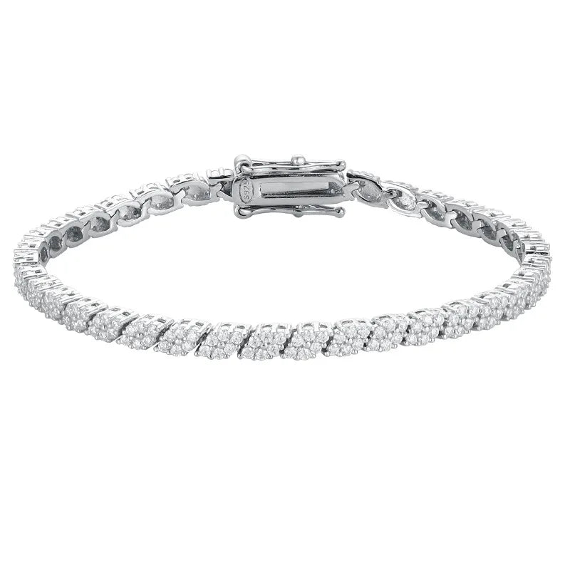 Pulsera de Platino PT950 con moissanita, para mujer