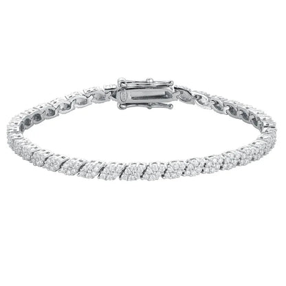 Pulsera de Platino PT950 con moissanita, para mujer