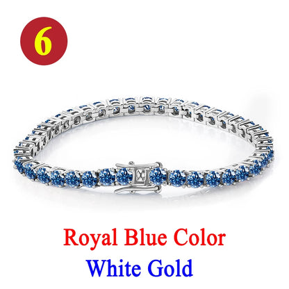 Pulsera tenis, moissanita vvs 3mm