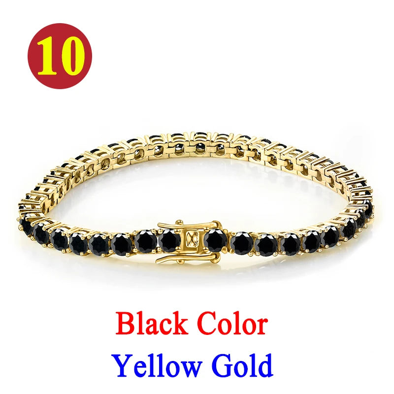 Pulsera tenis, moissanita vvs 3mm